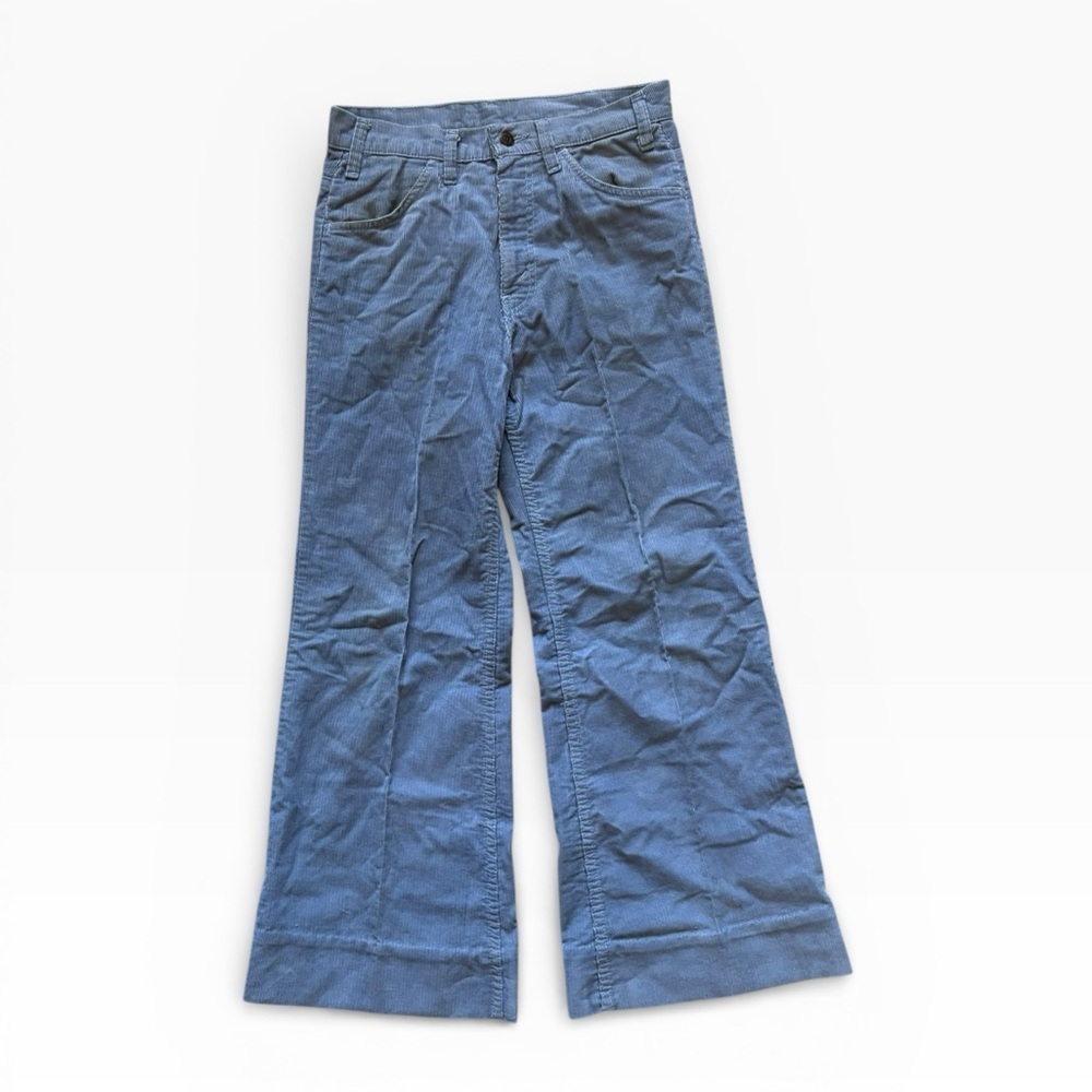 Rare Baby Blue Levi’s 646 White Tab Corduroy Bell Bottoms 70s 29x28 (READ DESC)